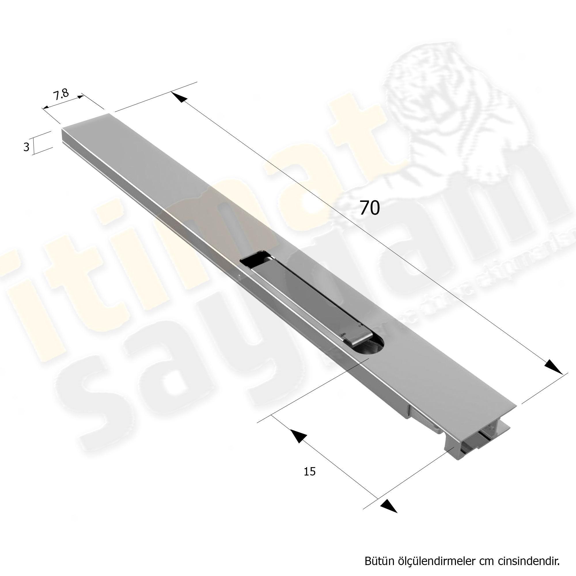 Alüminyum%20Dikey%20Kilit%20Gizli%20Tip%2070%20cm.%20SAĞ