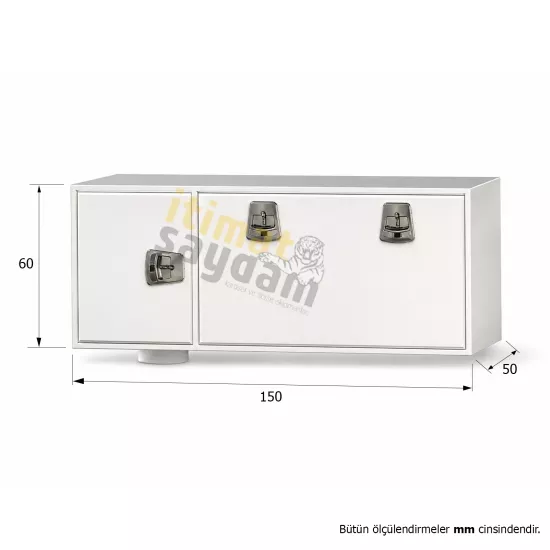 2 Kapaklı Sac Yemek Dolabı 150 cm