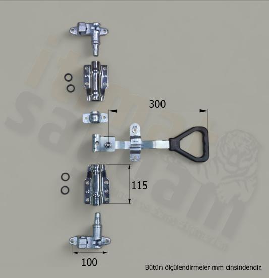 Lama Kol Dıştan Kilit 22 mm (SET)