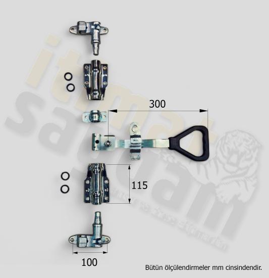 Lama Kol Dıştan Kilit 22 mm (SET)