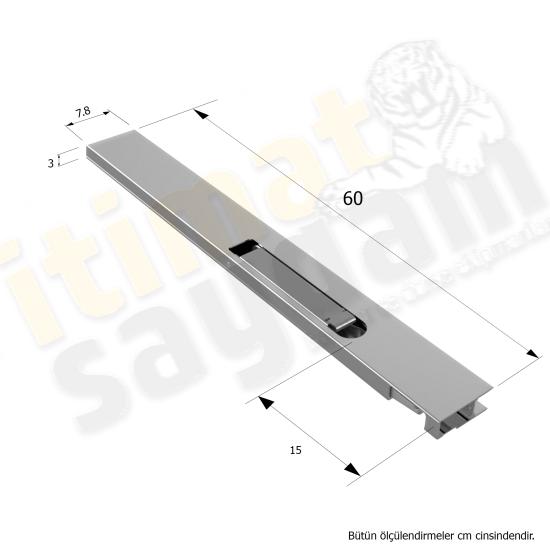 Alüminyum Dikey Kilit Gizli Tip 60 cm.