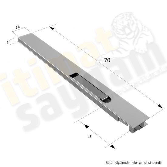 Alüminyum Dikey Kilit Gizli Tip 70 cm.