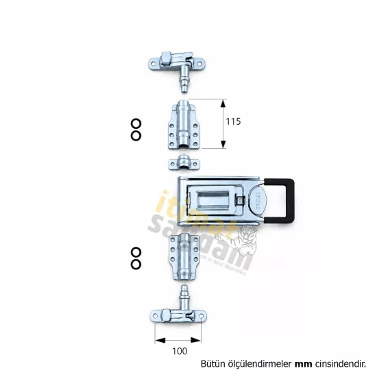 Dıştan Kilit 22 mm GALVANİZLİ